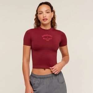 Gymshark Heavy Duty Seamless T-Shirt Red Small